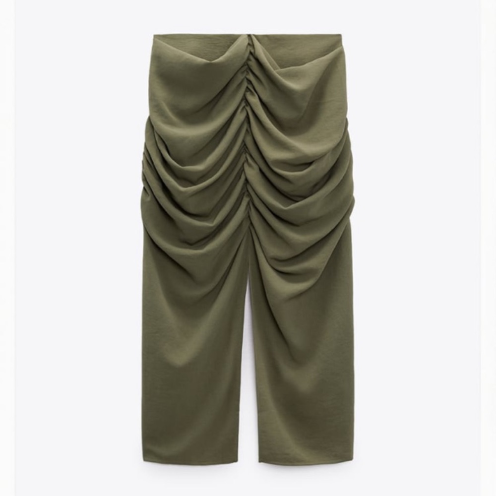 Zara khaki green skirt